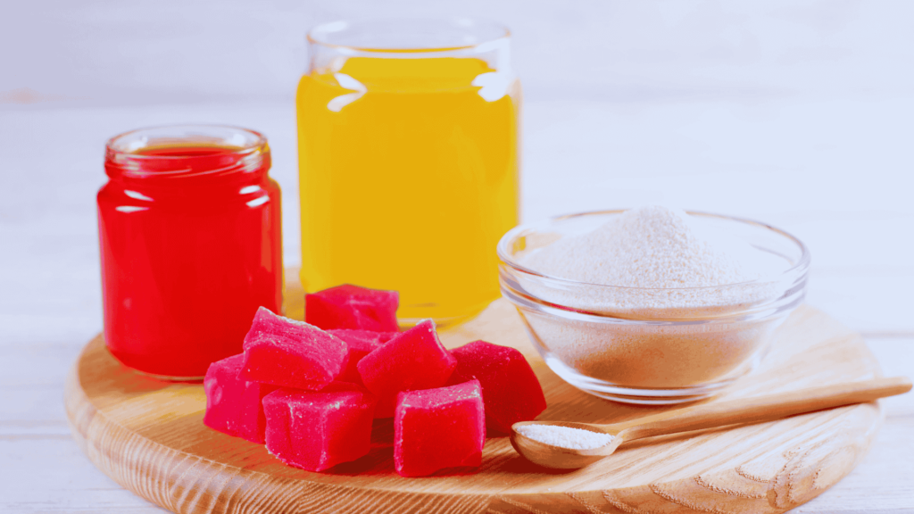 collagen gummies on a table - gummiegold