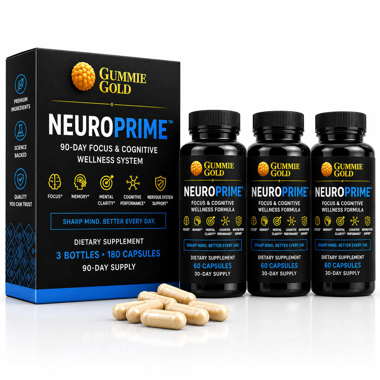 NeuroPrime™ 90-Day Focus & Cognitive Wellness System